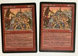 Goblin Scouts (2) NM Mirage MTG Magic the Gathering - Image 1
