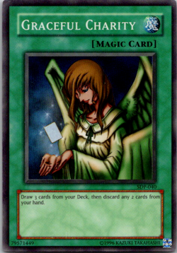 Yugioh- 1X Graceful Charity - Super Rare - Unlimited - SDP-040 - Image 1