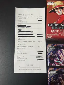 12 Packs - Bandai One Piece Card Game Booster Carrying On His Will & Azure Sea'… - Image 4