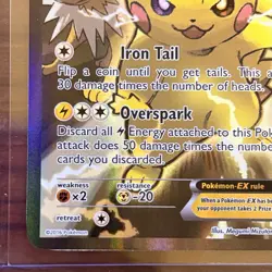 Pikachu EX XY124 XY Black Star Promo 2016 Full Art Holo | Pokemon Card TCG - Image 3