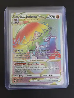 Hisuian Decidueye VSTAR 195/189 Secret Rainbow Rare Pokemon Card NM - Pack Fresh - Image 1