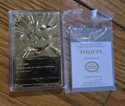 Pokemon 23K Gold Plated Togepi Trading Card 1999 Burger King Limited Edition - Image 3