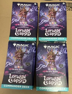 4 Pack of MTG Lorwyn Eclipsed Commander Decks-Blight Curse - Image 1