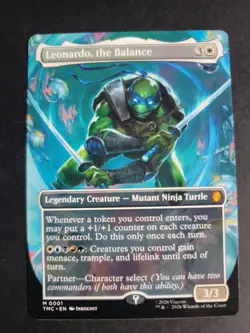 Leonardo, the Balance (Borderless) Mythic MTG Ninja Turtles Commander - Image 1