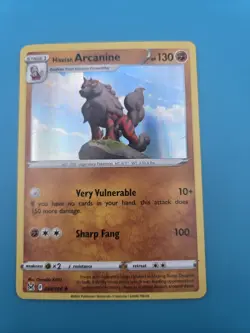Hisuian Arcanine 084/196 Holo Rare Pokemon 2022 Lost Origin LP - Image 1
