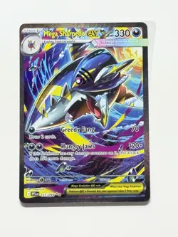 Mega Sharpedo ex 127/094 Full Art Holo Pokemon Phantasmal Flames ENG Near Mint - Image 3