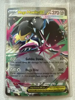 MEGA MAWILE EX 094/132 MEGA EVOLUTIONS POKEMON TCG (DOUBLE RARE, NM) - Image 1