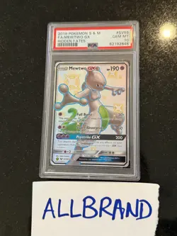2019 Pokemon Hidden Fates Mewtwo GX #SV59/SV94 Shiny Full Art PSA 10 GEM MINT - Image 1
