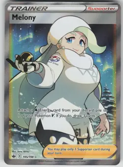 Pokemon TCG Melony (Full Art) Ultra Rare SWSH06: Chilling Reign 195/198 - Image 1