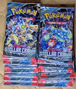 Pokemon Stellar Crown Booster Packs x10 Bundle - Sealed Genuine Packs - Image 1