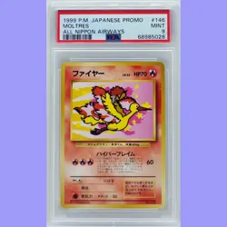 Pokemon Japanese Moltres #146 1999 ANA Airway Promo PSA 9 MINT - Image 1