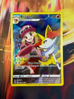 Braixen TG01/TG30 NM Holo Silver Tempest Trainer Gallery Pokemon TCG - Image 1