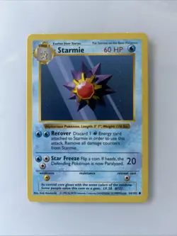 Starmie 064/102 Base Set (Shadowless) Regular Pokemon TCG Wizards NM - Image 1