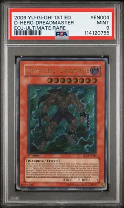 2006 YU-GI-OH! EOJ-ENEMY OF JUSTICE #EN004 DESTINY HERO-DREADMASTER PSA 9 - Image 1