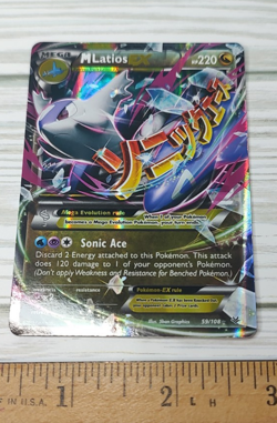 Pokemon M Latios EX 59/108 Roaring Skies Holo Trading Card TCG - Image 1