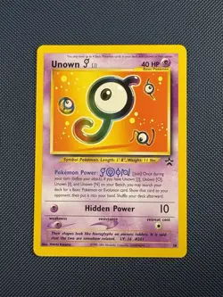 Unown 38 Black Star Promo Non Holo Pokemon Trading Card 2001 Rare LP/NM - Image 1