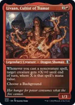 MTG - Livaan, Cultist of Tiamat (Etched Foil) - - Light Play - Foil - Image 1