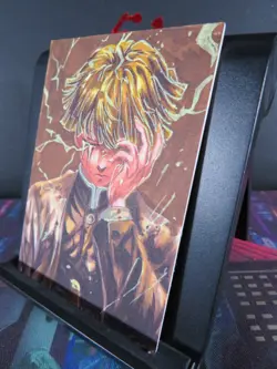 Zenitsu Agatsuma Hand Drawn 1/1 Auto Sketch Art Card Studio Demon Slayer - Image 3