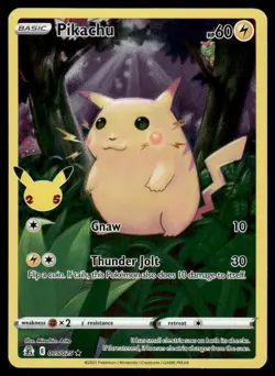Pokemon Cards Pikachu 005/025 Celebrations Holo Rare NM - Image 1