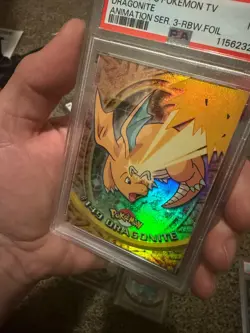 2000 Topps Pokemon Series 3 #149 Dragonite Animation Ser. 3 Rainbow Foil PSA 9 - Image 2