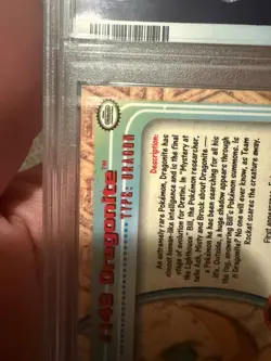 2000 Topps Pokemon Series 3 #149 Dragonite Animation Ser. 3 Rainbow Foil PSA 9 - Image 5