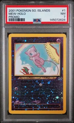 Mew Holo Pokemon English Southern Islands #1 PSA 7 - Image 1