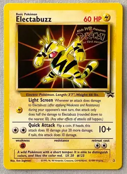 Pokemon Electabuzz #2 - 1999 Wizards Black Star Promo - LP to NM Condition - Image 1