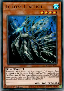 Yugioh Lifeless Leaffish ROTD-EN033 1st Edition Ultra Rare NM - Image 1