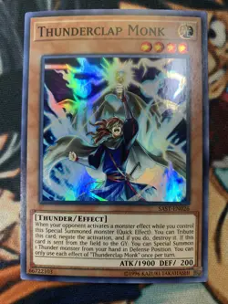 Thunderclap Monk Unlimited Edition Super Rare SAST-EN026 Yu-Gi-Oh! - Image 1