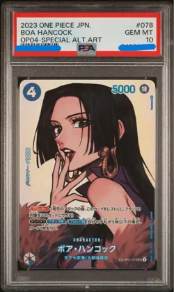 PSA 10 Gem One Piece OP01-078 Boa Hancock OP04 Special Alternate Art Japanese - Image 1
