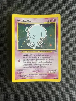 Wobbuffet 16/75 Holo Rare Neo Discovery WOTC Pokemon Card MP - Image 1