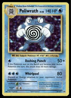 Pokemon Cards Poliwrath 25/108 Holo Evolutions Holo Rare NM - Image 1