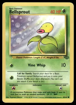 Pokemon Cards Bellsprout 49/64 Unlimited Jungle WOTC Common NM - Image 1