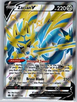 Zacian V (Shiny) SWSH292 SWSH: Sword & Shield Promo Cards - Pokemon Card - NM - Image 1