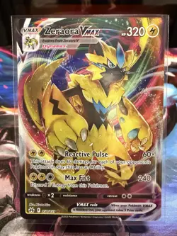 Pokemon Zeraora VMAX 320HP 054/159 Crown Zenith Ultra Rare Holo Card 2023 - Image 1