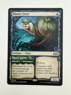 Elusive Otter Showcase MTG Magic the Gathering Card NM Near Mint WOE - Image 1