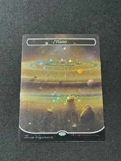Plains Borderless Galaxy Foil MTG Unfinity (UNF) NM Unplayed Card # 491 - Image 1