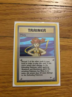 Pokemon TCG Misty Trainer Card Gym Heroes 18/132 Holo Rare - Image 1