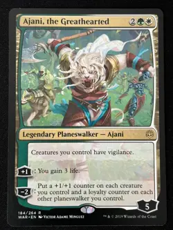 1x MTG Ajani, the Greathearted - War of the Spark (WAR) #184 - Magic - Image 1