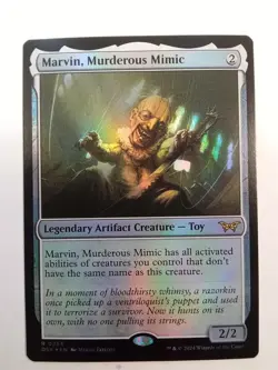 FOIL Marvin, Murderous Mimic 253 Duskmourn: House of Horror MTG - Image 1