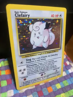 Clefairy Pokemon TCG Base Set Holo Rare Unlimited 5/102 #5 LP/NM - Image 2
