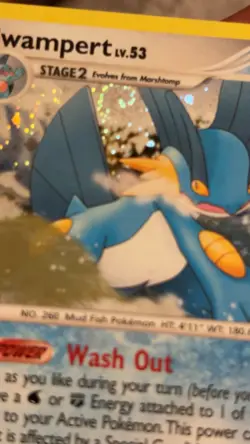 Swampert LV. 53 Holo Diamond And Pearl CLEAN SWIRL POKEMON VINTAGE - Image 5