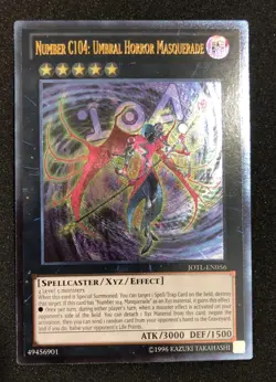 Yu-Gi-Oh! Number C104: Umbral Horror Masquerade JOTL-EN056 Ultimate Rare - NM - Image 1