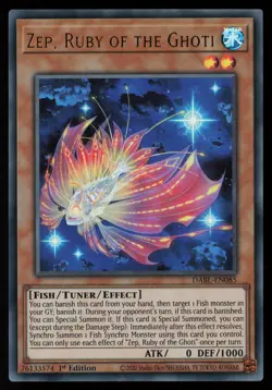 Yugioh Zep, Ruby of the Ghoti DABL-EN085 1st Edition Ultra Rare NM - Image 1