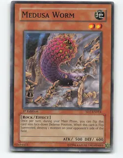 Medusa Worm #SD7-EN014 1st Edition Yugioh Card - Image 1