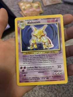 Pokemon Alakazam TCG 1/130 Base Set 2 Holo Rare pokemon card - Image 1