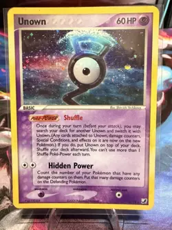 Pokemon Unown (G) 60HP G/28 Unseen Forces Holo Rare Basic Card 2005 - Image 1