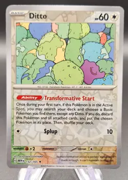 Ditto Reverse Holo NM 132/165 Scarlet & Violet 151 Pokemon Card - Image 1