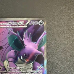 Pokemon Team Rockets Nidoking EX 216/182 Destined Rivals Ultra Rare Full Art NM - Image 4