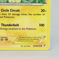 Pokemon TCG Raichu RC9-32 Generations: Radiant Collection Non Holo LP - Image 4